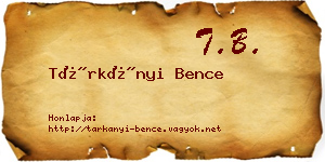 Tárkányi Bence névjegykártya