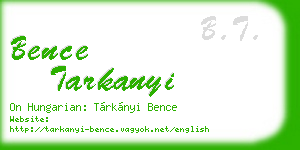 bence tarkanyi business card